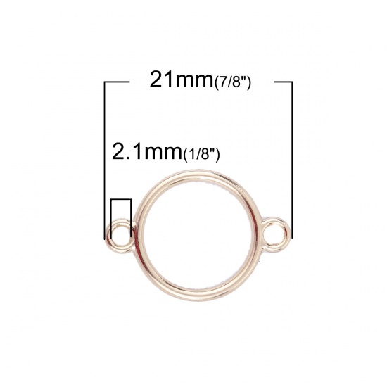 Bild von Zinklegierung Verbinder Ring Vergoldet 21mm x 15mm, 10 Stück