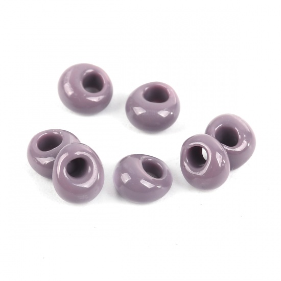 Immagine di 5mm (Japan Importazione) Vetro Perline di Semi con Sezione Corta Viola Chiaro Tinto Per 6mm x 5.5mm, Foro: Circa 1.7mm, 10 Grammi (Circa 7Pz/Grammo)