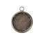 Image de Breloque Supports à Cabochons Cuivre Rond Bronze Antique Cabochon Rapportable Taille à Incruster: 14mm 20mm x 16mm, 20 Pcs                                                                                                                                    