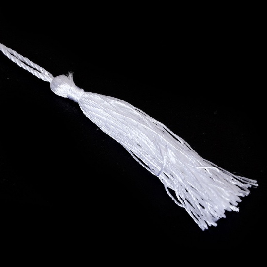 Picture of Stainless Steel Bookmark " Love " Silver Tone Tassel 87mm(3 3/8") x 40mm(1 5/8"), 1 Set