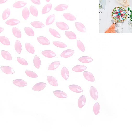 Изображение Акриловые Острокильные Стразы Овальные Розовый Шлифованный 6мм x 3мм , 1000 ШТ