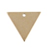 Bild von Messing Charms Anhänger Dreieck Originalfarbe Blank 15mm x 13mm, 50 Stück                                                                                                                                                                                     