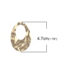 Picture of Brass Hammered Pendants Blank Stamping Tags Oval Original Color Unplated 47mm(1 7/8") x 33mm(1 2/8"), 5 PCs                                                                                                                                                   