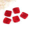 Picture of Resin Spacer Beads Irregular Wine Red Marble Effect About 20mm x 19mm, Hole: Approx 1.4mm, 20 PCs