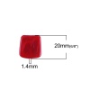 Picture of Resin Spacer Beads Irregular Wine Red Marble Effect About 20mm x 19mm, Hole: Approx 1.4mm, 20 PCs