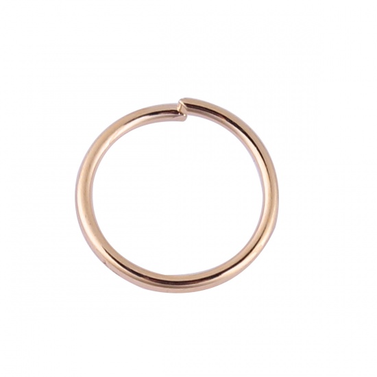 Picture of 0.7mm Zinc Based Alloy Open Jump Rings Findings Round KC Gold Plated 8mm Dia, 1500 PCs