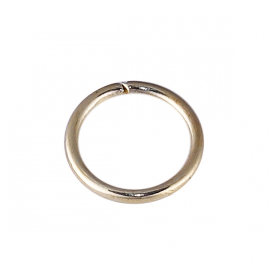 Picture of 0.9mm Zinc Based Alloy Opened Jump Rings Findings Round KC Gold Plated 8mm Dia, 800 PCs