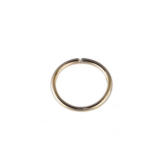 Picture of 1mm Zinc Based Alloy Open Jump Rings Findings Round KC Gold Plated 10mm Dia, 600 PCs