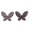Picture of Iron Based Alloy Embellishments Butterfly Animal Antique Copper Filigree 43mm(1 6/8") x 32mm(1 2/8"), 50 PCs
