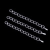 Image de Chaînes d'Extension pour Collier Bracelet en Alliage de Fer Argenté Goutte d'Eau 60mm long, Longueur de Chaîne Utilisable: 5cm, 50 Pièces
