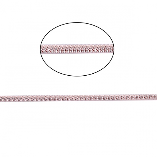 Immagine di Ottone Catena di Serpente Accessori Oro Rosa 1.2mm, 5 M                                                                                                                                                                                                       