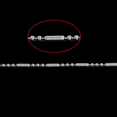 Изображение Латунь Цепи из Шариков арматуры Позолоченный 6x1.5mm, 1.5mm диаметр, 5 Метров