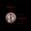 Bild von Transparent Glaskugel Flasche Für Ohrring Ring Halskette Einzeln Loch Rund AB Farbe 17mm D., 4 Stück