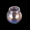 Bild von Transparent Glaskugel Flasche Für Ohrring Ring Halskette Einzeln Loch Rund AB Farbe 20mm D., 4 Stück