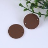 Picture of Zinc Based Alloy & PU Pendants Round Pink Gold Plated 17mm( 5/8") x 14mm( 4/8"), 10 PCs