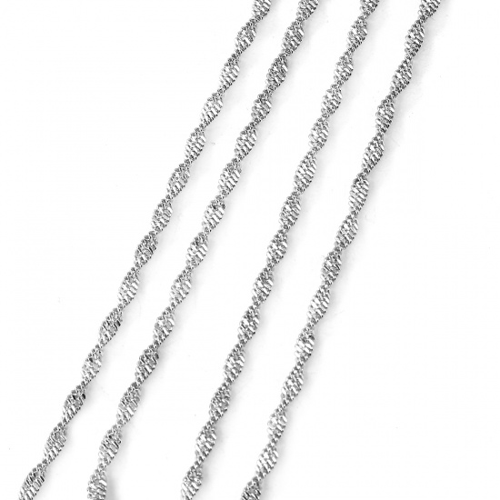 Picture of Stainless Steel Link Chain Silver Tone 2mm( 1/8"), 3 M