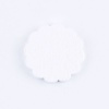 Image de Cabochons d'Embellissement en Contre-Plaqué Fleur Blanc 21mm x 21mm, 100 Pcs