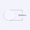 Image de Cabochons d'Embellissement en Contre-Plaqué Fleur Blanc 21mm x 21mm, 100 Pcs