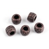 Picture of Zinc Based Alloy Spacer Beads Drum Antique Copper 7mm x 6mm, Hole: Approx 3.7mm, 100 PCs