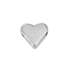 Bild von Zinklegierung Zwischenperlen Spacer Perlen Herz Antiksilber 6mm x 5mm, Loch:ca. 1.2mm, 200 Stück