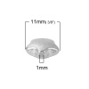 Immagine di Lega di Zinco Separatori Perline Stella a Cinque Punte Argento Placcato Circa 11mm x 10mm, Foro:Circa 1mm, 50 Pz