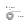 Immagine di Lega di Zinco Separatori Perline Onda Argento Antico Circa 8mm Dia, Foro:Circa 2.1mm, 200 Pz