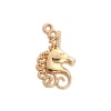 Picture of Zinc Based Alloy Charms Horse Gold Plated 25mm(1") x 15mm( 5/8"), 10 PCs