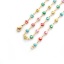 Immagine di 304 Acciaio Inossidabile Catena di Altri Stili Collana Malocchio Oro Placcato Smalto 45cm Lunghezza, Dimensione della Catena 10x5mm, 1 Pz