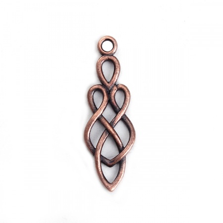 Pendentifs en Laiton Nœud celtique Goutte d'Eau Cuivre Rouge Antique 35mm x 12mm, 5 Pcs Pendentifs en Laiton Nœud celtique Goutte d'Eau Cuivre Rouge Antique 35mm x 12mm, 5 Pcs