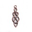 Immagine di Ottone Ciondoli Nodo Celtico Ossido di Rame Goccia 35mm x 12mm , 5 Pz