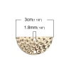 Picture of Zinc Based Alloy Hammered Connectors Half Round Gold Plated 30mm x 15mm, 10 PCs