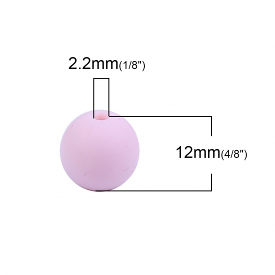 Immagine di Separatori Perline Tondo Rosa Circa 12mm Dia, Foro: Circa 2.2mm, 10 Pz