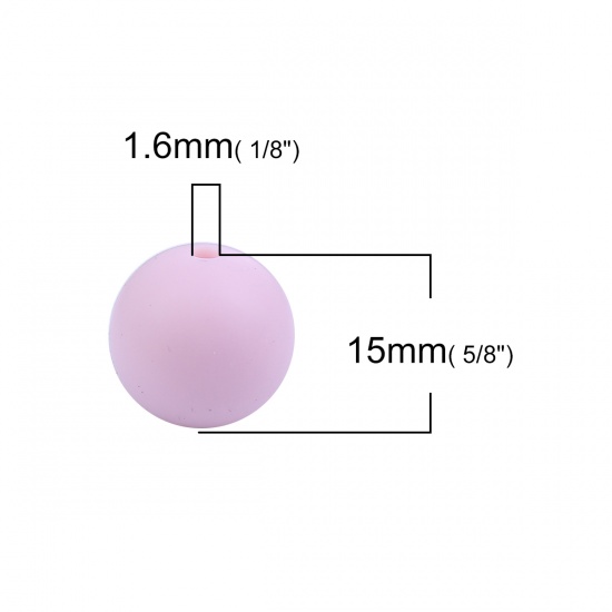 Immagine di Separatori Perline Tondo Rosa Circa 15mm Dia, Foro: Circa 1.6mm, 10 Pz