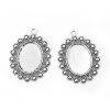 Picture of Zinc Based Alloy Pendants Oval Antique Silver (Fits 30mmx23mm) 55mm x 41mm, 10 PCs