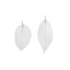 Immagine di Ottone Ciondoli Foglia Argento Placcato Filigrana 60mm x 30mm - 71mm x 36mm, 2 Pz