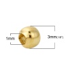 Picture of Iron Based Alloy Spacer Beads Round Gold Plated About 3mm Dia, Hole: Approx 1mm, 3000 PCs
