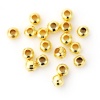 Picture of Iron Based Alloy Spacer Beads Round Gold Plated About 3mm Dia, Hole: Approx 1mm, 3000 PCs