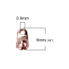 Picture of Iron Based Alloy Bead Tips (Knot Cover) Clamshell Rose Gold (Fits Chain Size: 2.4mm) 6mm x 5mm, 300 PCs