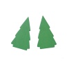 Изображение Трех-слойная доска Кабошоны Украшение Скрапбукинг Рождественская Ёлка Зеленый 55мм x 32мм , 20 ШТ