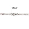 Image de Bracelets Fermoir Mousqueton en 304 Acier Inoxydable Chaîne Maille Figaro 3/1 Argent Mat 18.5cm Long, 1 Pièce