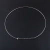 Picture of 304 Stainless Steel Collar Neck Ring Necklace Silver Tone 40cm(15 6/8") long, 1 Piece