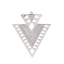 Immagine di Ottone Ciondoli Triangolo Tono Argento 45mm x 37mm , 2 Pz