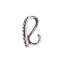 Picture of Brass Pendant Pinch Bails Clasps Braided Antique Silver Color 12mm( 4/8") x 5mm( 2/8"), 10 PCs