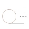 Picture of Hoop Earrings Gold Plated Round 10.2cm(4") x 9.9cm(3 7/8"), Post/ Wire Size: (20 gauge), 1 Pair