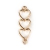 Picture of Zinc Based Alloy Connectors Heart Gold Plated 24mm x 8mm, 10 PCs