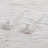 Picture of Sterling Silver Ear Post Stud Earrings Silver Round 15mm( 5/8") x 4mm( 1/8"), Post/ Wire Size: (20 gauge), 1 Pair