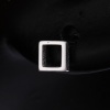 Imagen de Plata de Ley Pendientes Plata Cuadrado 5mm x 5mm, Post/ Wire Size: (21 gauge), 1 Par