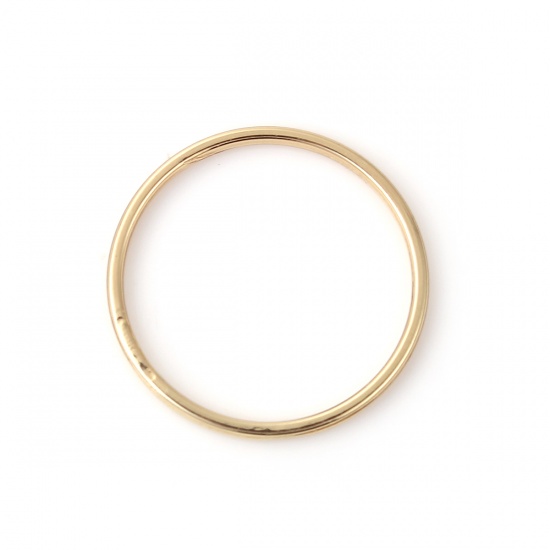 Picture of 1.5mm Zinc Based Alloy Closed Soldered Jump Rings Findings Gold Plated 24mm Dia, 10 PCs