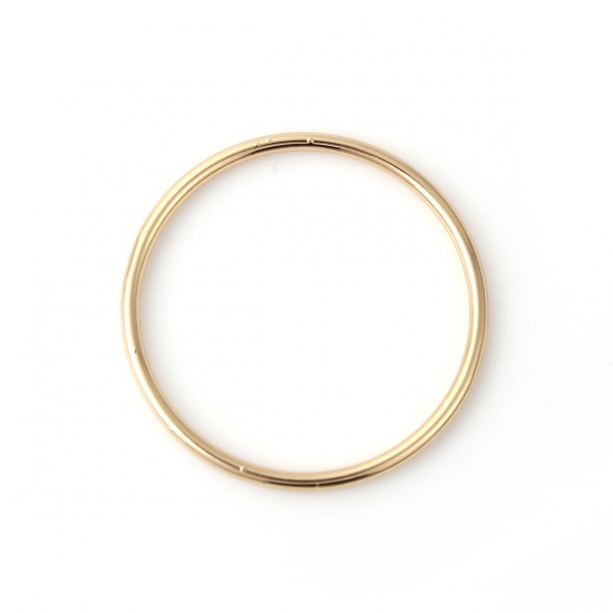 Picture of 1.9mm Zinc Based Alloy Closed Soldered Jump Rings Findings Gold Plated 34mm Dia, 10 PCs