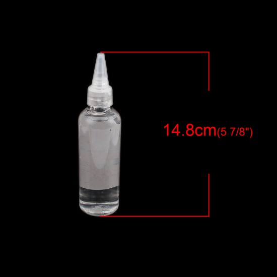 ミックス スライム用 ホウ砂水 DIYツール 液体含む 円筒形 クリア色 約100グラム、14.8cm x 3.8cm、 1 個 の画像